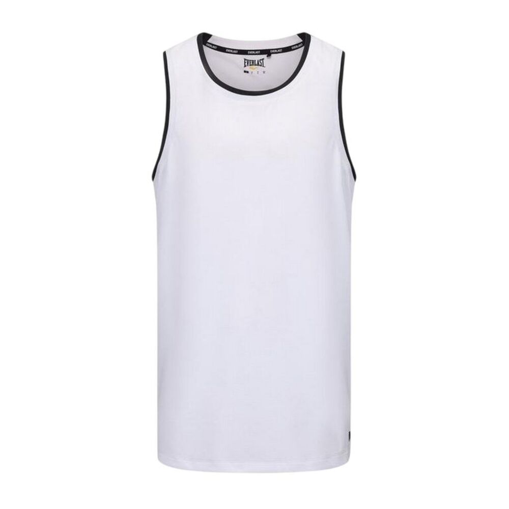 Everlast Unisex Adult Crew Neck Regular Sleeveless Tank Top / White/Black